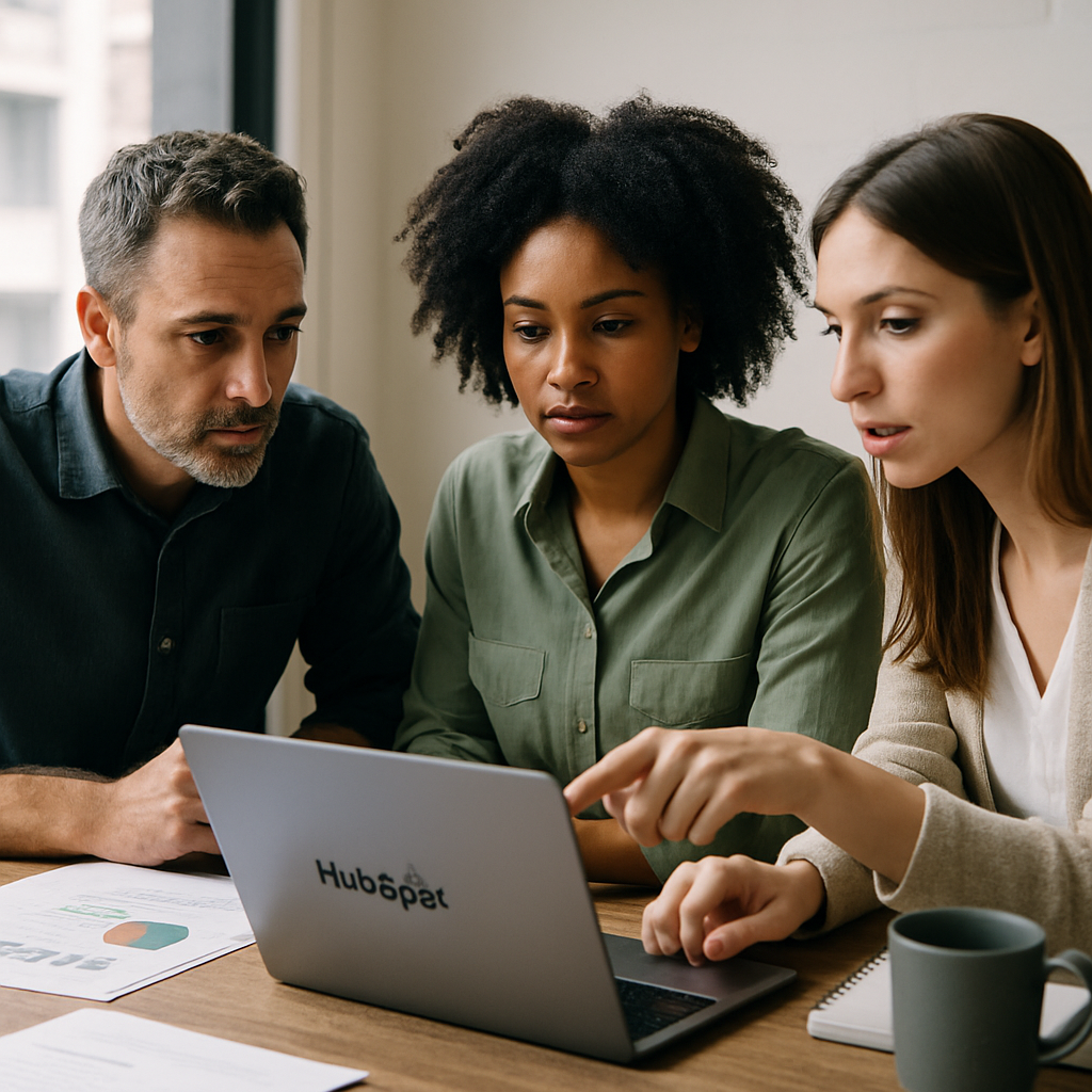 photographic We review your HubSpot portal to identify whats working whats not and what needs to change  No text people image-4